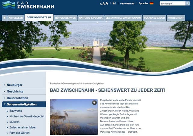 Bad Zwischenahn - Kultur und Freizeit Bad Zwischenahn - Kultur und Freizeit